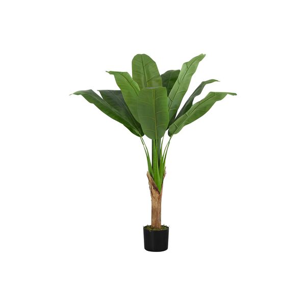 Black Green 43-Inch Indoor Faux Fake Floor Potted Real Touch Artificial Plant, image 1